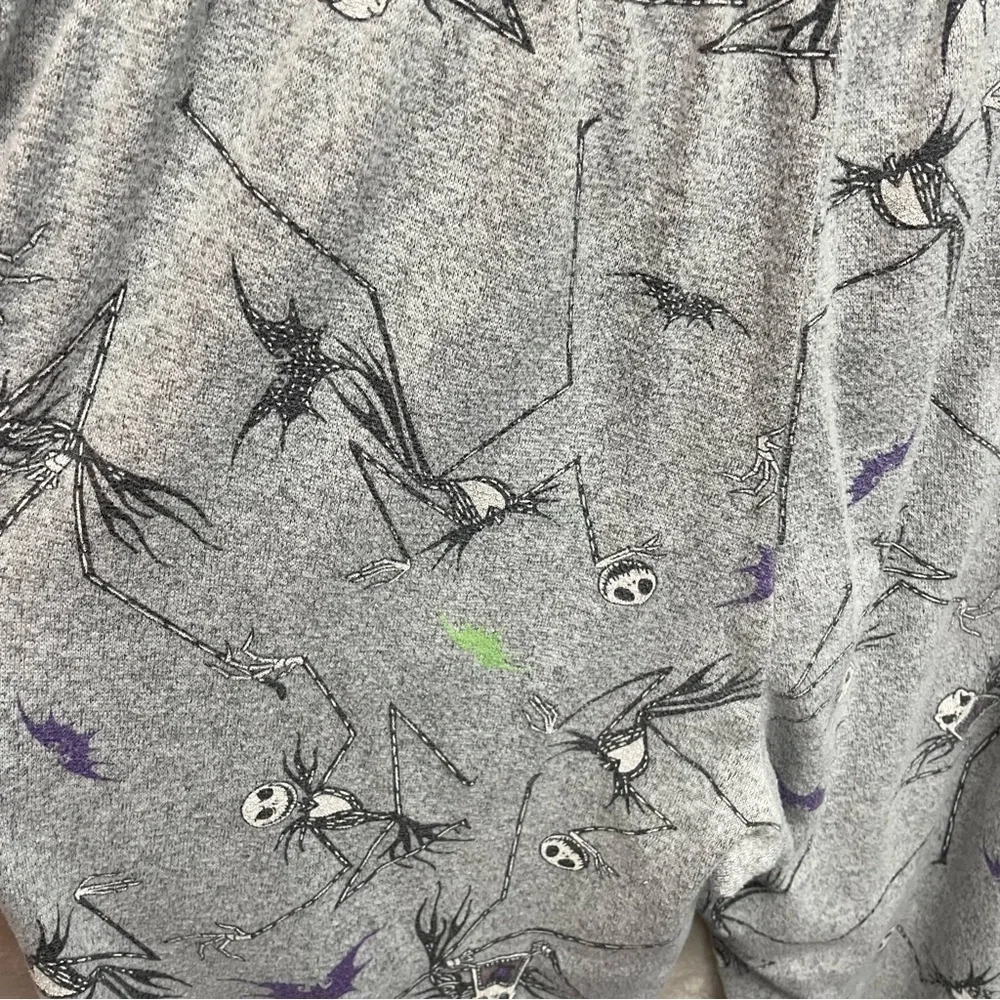 Nightmare before Christmas women’s pajama lounge pants large gray Jack